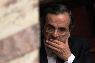 Εκλογές 2015: «Κλειδωμένος» από το πρωί στη Συγγρού ο Σαμαράς