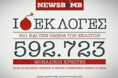 To Newsbomb.gr κορυφαίο και … αυτοδύναμο  την ημέρα των εκλογών!
