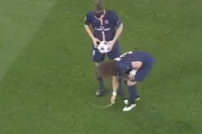 Παρί Σεν Ζερμέν: Απίστευτη… πατέντα από Νταβίντ Λουίς με το… σπρέι (video)