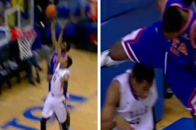 ΗΠΑ: Κάρφωσε στα... μούτρα του και περπάτησε πάνω του! (video)