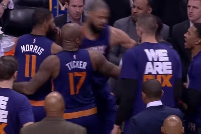 Πλακώθηκαν στο τάιμ άουτ οι παίκτες των Σανς (video)