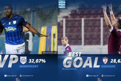 Super League: Μαμπουλού και Ναζλίδης οι κορυφαίοι