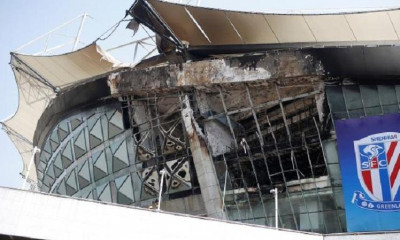 Σοκ! Πήρε φωτιά το γήπεδο της Σανγκάι των Τέβες και Πογιέτ!