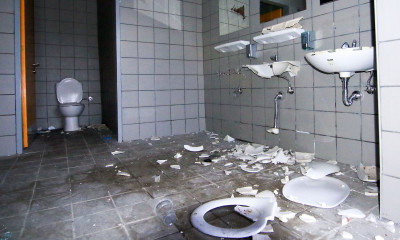 Βομβαρδισμένο τοπίο το Πανθεσσαλικό