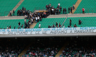 Οι οπαδοί της Ίντερ έκραξαν την ομάδα κι έφυγαν στο ημίχρονο