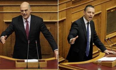 Βουλή: Το βίντεο που ο Κασιδιάρης χτύπησε τον Δένδια!