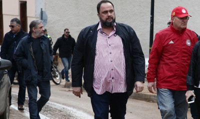 Ολυμπιακός: Στη Μάνδρα ο Μαρινάκης (photos)