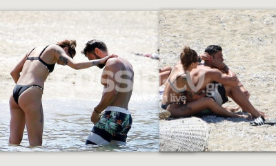 Το «καυτό» μαγιό της Βαλαβάνη και η αγκαλιά στην παραλία με τον Βασάλο