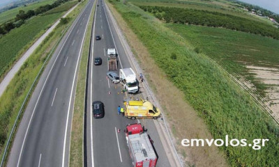 Καραμπόλα στην Εγνατία Οδό με έναν τραυματία: Εικόνες – σοκ