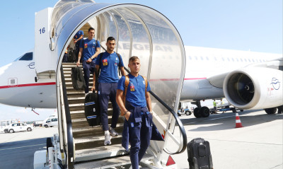 Έφτασε στη Βουδαπέστη η Εθνική (photos)