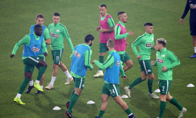 Ολυμπιακός-Παναθηναϊκός: Η «πράσινη» προθέρμανση σε εικόνες (photos)