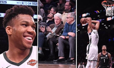 NBA: Οπαδός του Αντετοκούνμπο ο Μπιλ Κλίντον! (photos+videos)