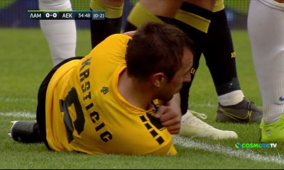 Τι έκανε ξαπλωμένος ο Κρίστισιτς στο φάουλ της Λαμίας; (video)
