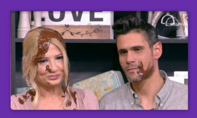 Απίστευτο στιγμιότυπο στο Πρωινό! Ο Ουγγαρέζος έλουσε με σοκολάτα την Σκορδά - Τα ουρλιαχτά της