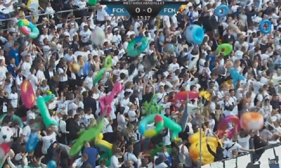 Έκαναν παραλία το γήπεδο οι οπαδοί της Κοπεγχάγης (video)