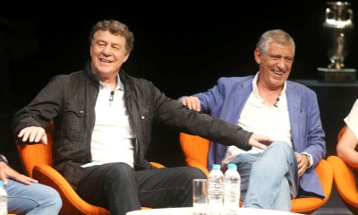 Η συνάντηση… γιγάντων Ρεχάγκελ – Σάντος και το «τρικ» του Πορτογάλου (video+photos)