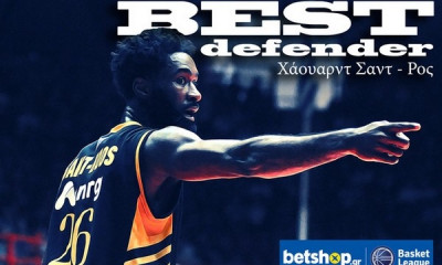 Καλύτερος αμυντικός της Basket League o Σαντ Ρος!