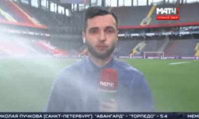 Αθλητικός ρεπόρτερ γίνεται λούτσα από ποτιστικό γηπέδου on air!