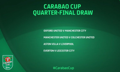 Χωρίς ντέρμπι στα προημιτελικα του League Cup Αγγλίας!