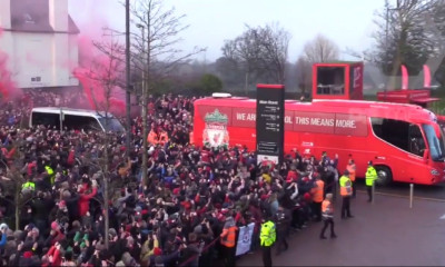 Λίβερπουλ - Μάντσεστερ Γιουνάιτεντ: Η ένθερμη υποδοχή! (photos+video)