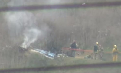 Σκληρές εικόνες: Τα πρώτα πλάνα μετά τη συντριβή του ελικοπτέρου του Κόμπι Μπράιαντ (video+photos)