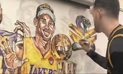 Κόμπι Μπράιαντ: Απίστευτο έργο τέχνης για τον Black Mamba σε λύκειο των ΗΠΑ (photos+video)