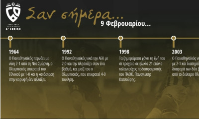 60 χρόνια Α' Εθνική: Σαν σήμερα, 9 Φεβρουαρίου
