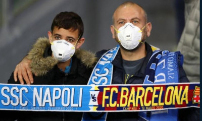 Champions League: Γεμάτο μάσκες λόγω κοροναϊού το «Σαν Πάολο» (photos)