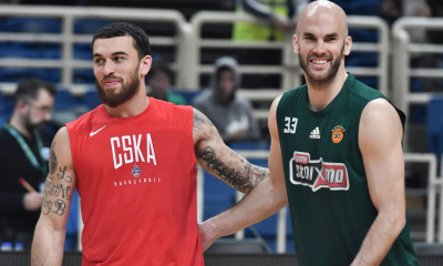 Παναθηναϊκός ΟΠΑΠ-ΤΣΣΚΑ Μόσχας: Θυμήθηκαν τα παλιά Καλάθης και Τζέιμς (video+photos)