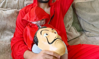 Ντύθηκε... ληστής και είδε «Casa de Papel» (pics)