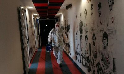 Πανιώνιος: Απολύμανση στα αποδυτήρια (photos)