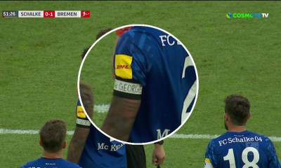 Με περιβραχιόνιο για τον Τζορτζ Φλόιντ έπαιξε παίκτης της Σάλκε (video+photos)