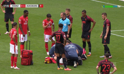 Σοκαριστικός τραυματισμός στο Μάιντζ-Άουγκσμπουργκ (video)