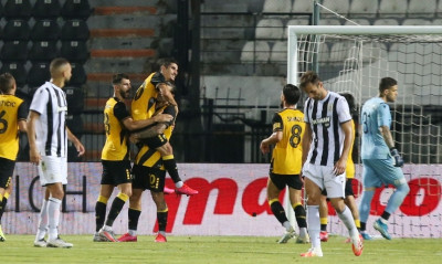 ΠΑΟΚ-ΑΕΚ: Ένταση μετά το πέναλτι του Λιβάγια (photos)