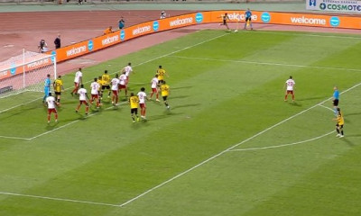 ΑΕΚ-Ολυμπιακός: Ο Βέρντε προσπάθησε να σκοράρει με απευθείας κόρνερ (video)