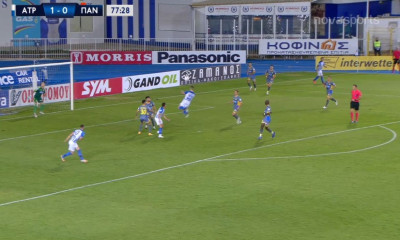 Ατρόμητος-Παναιτωλικός: Κεφαλιά οβίδα του Κωτσόπουλου για το 2-0 (video)