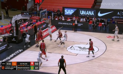 Αρμάνι Μιλάνο - Παναθηναϊκός ΟΠΑΠ: Εξαιρετική ενέργεια από Μακ και κάρφωμα του Παπαγιάννη (video)