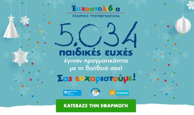 Τα Ευχοστολίδια έκαναν πραγματικότητα 5.034 χριστουγεννιάτικες ευχές παιδιών