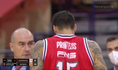 Ολυμπιακός-Βαλένθια: Τραυματίστηκε ο Πρίντεζης, έφυγε για τα αποδυτήρια (video)