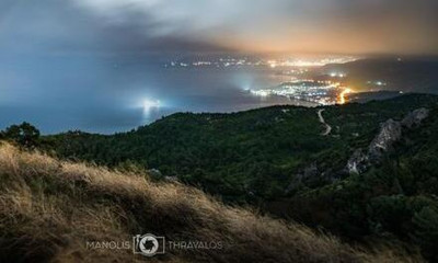 Απίστευτες εικόνες στη Σάμο με νυχτερινό ουράνιο τόξο (pics)