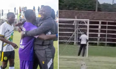 Βαριά τιμωρία για προπονητή που «πιάστηκε» να ουρεί στα δοκάρια για… γούρι (video)