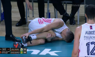 Ρεάλ-Παναθηναϊκός: Σοκαριστικός τραυματισμός του Κάρολ σε... εύστοχο τρίποντο (video)