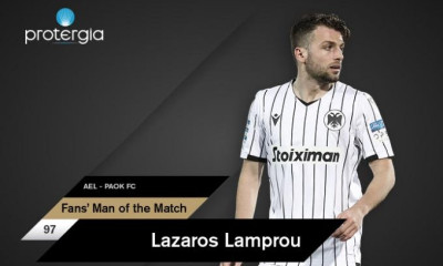 ΠΑΟΚ: Κορυφαίος με Λάρισα ο Λάμπρου