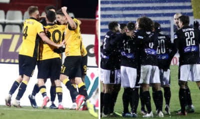 Super League: Χαμός στη βαθμολογία μετά τις νίκες ΠΑΟΚ και ΑΕΚ (photos)