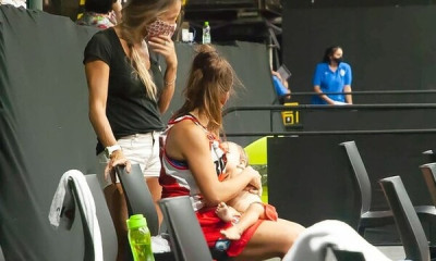 Αθλήτρια θηλάζει το μωρό της στον πάγκο και στέλνει ένα δυνατό μήνυμα! (pics)