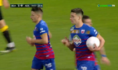 ΝΠΣ Βόλος-ΑΕΚ: Πέναλτι του Δουβίκα και 1-0 - «Μπουρλότο» για την πρόκριση! (video)