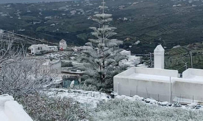 25η Μαρτίου: Χιόνισε σε Αττική, Τήνο και Κρήτη - Εντυπωσιακές εικόνες