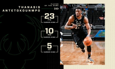 NBA: Τα «όργια» του Θανάση Αντετοκούνμπο (photos+video)