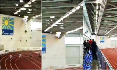 Κατάρρευση οροφής σε σχολικούς αγώνες - Σώθηκαν από θαύμα 11χρονοι μαθητές (video)