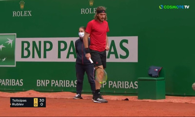 Masters Μόντε Κάρλο: Δυνατό ξεκίνημα από τον Τσιτσιπά και 1-0 κόντρα στον Ρούμπλεφ (video)